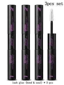 Desliy 2-In-1 Eyelash Glue & Sealer (Bonding & Sealing) Waterproof Strong Fast-Drying Long-Lasting Invisible, Suitable For DIY Eyelash Extensions/Beginner Eyelash Glue Eyelash Adhesive - Black - View 12