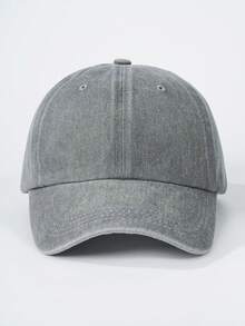 1pc Unisex Vintage Curved Brim Washed Baseball Cap, Solid Color Design, Simple Daily Versatile Item - Multicolor - View 21