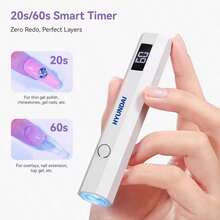HYUNDAI Secador de uñas portátil y mini, lámpara de uñas recargable y portátil, secador de uñas UV/LED con pantalla digital, luz de secado rápido de uñas, adecuado para uso diario al aire libre - Blanco - Ver 8