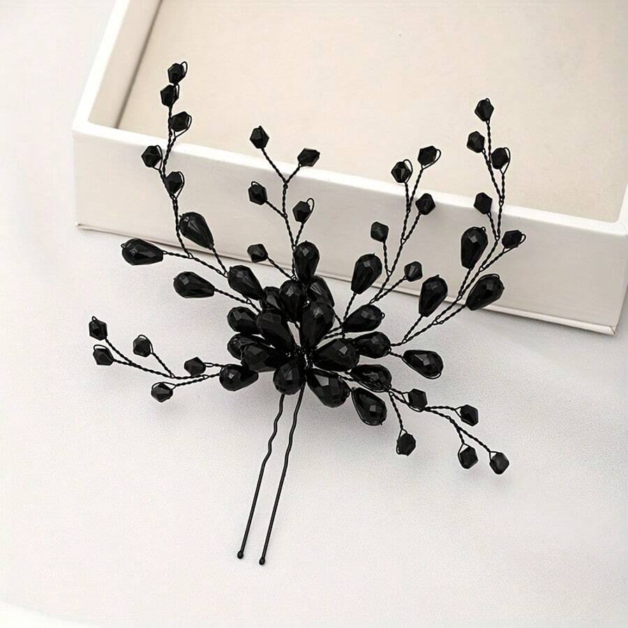 1pc Elegant Iron Hair Stick Bridal Wedding Hair Accessory For All Seasons,Halloween - Color - View 1