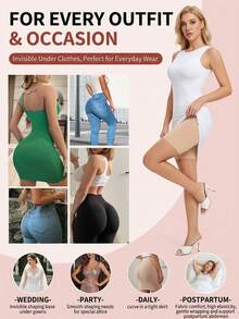 Women's Seamless High Waist Tight Shaping Panties, Abdominal Compression, Butt Lift, Breathable Slimming Shaping Underwear - Apricot - View 7