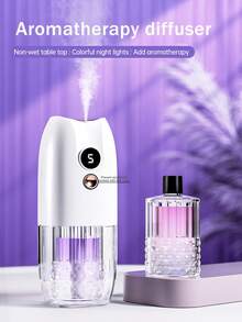 1 máy khuếch tán tinh dầu siêu âm cao tần treo tường 50ml, điều chỉnh nồng độ hương thông minh 5 cấp, chất liệu nhựa ABS, màu trắng, thiết kế viên nang bo tròn, dạng đứng để bàn, khử mùi phòng tắm, máy làm thơm không khí điện yên tĩnh - Kiểu tối giản - Xem 5
