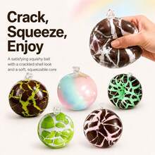 1pc Crispy Ball Squishy Toys, Crunchy Squishy, Squishies Toys, Crispy Squishy Toy, Wax Crispy Squeeze Stress Balls, Slow Rebound Finger Squeeze Toy, Flexible Material, Mini Ball Size, Sensory Toy For School Office - Multicolor - View 2