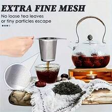 2/1pc Tea Strainer, Equipped With Dual Handles Durable Mesh Filter, Suitable Size, Easy To Grip, Large Capacity, Ergonomic Design, Suitable For Loose Leaf Tea - Multicolor - View 10