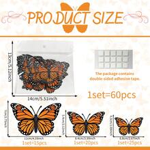 60pcs 3D Butterfly Decorative Stickers For Home And Party Decor - Butterfly - View 10