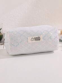 1PC Sequin Diamond-Pattern Pencil Case, For Storing Study And Office Desk Items,Back To School Portable Stationery Pouch For Students - Multicolor - View 15