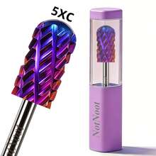 NotNoot Professional Nail Drill Bit 3/32'' Carbide Tungsten Multi-Function, Suitable For Manicure, Pedicure, Cuticle Treatment, Gel Polishing, Purple, Bi-Directional Rotation - Multicolor - View 10
