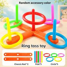 Indoor Outdoor Ring Toss Game Color Recognition Educational Throwing Toy Parent Child Interactive Family Backyard Party Game Kids Birthday Holiday Gift - Multicolor - View 14