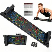 1PC Push-Up Board With Hidden Handle, Multi-Functional Push-Up Training Board, Home/Dorm/Gym Fitness Equipment For Men And Women, Strength Training Rack - Multicolor - View 1