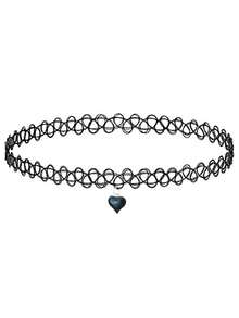 1 buah Kalung Liontin Hati dari Tali Pancing Buatan Tangan, Kalung Choker Modis Retro yang Dipersonalisasi untuk Wanita - MultiWarna - View 18