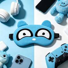 1PC Funny Blue Cartoon Monster Sleep Mask With Cute Character Design, Soft Comfortable Eye Cover For Sleeping, Travel, Nap And Gift - KB Style - View 4