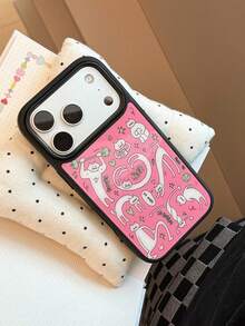 1 buah Casing Ponsel Motif Kucing Abstrak Gaya Korea Kompatibel dengan Apple 17 Pro, 16 Pro Max Baru, Anti Jatuh 15 PM, Sangat Menarik 14 Tepi Lembut 13 Cangkang Pelindung 12/11 - MultiWarna - View 2