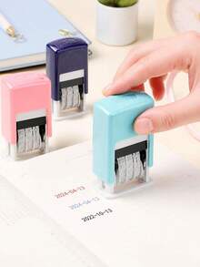 Small Adjustable Date Stamp, Manual Year/Month/Day Stamp, Automatic Ink-Absorbing Date Printer, Production Date Number Stamp, Roller Calendar Stamp, Reusable, Ink Not Included, Ink Sold Separately - Multiple Styles - View 8
