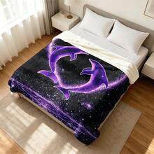 1 Buah Selimut Flanel Boho, Selimut Musim Panas, Selimut Tempat Tidur, Selimut untuk Berkemah, Selimut untuk Pantai, Selimut Lempar, Selimut Serbaguna Lembut, Selimut Pendingin - Violet Purple - View 3