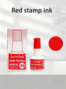 1pc Flip-Top Ink Pad Platform, Available In Red, Blue, Black And Purple. The Product Is Resistant To Sunlight And Does Not Fade, With Full And Even Ink Coverage Without Seepage, And Clear And Lasting Impressions. Suitable For Document Stamping/Signing/Marking/Daily Office Use, And You Can Purchase Ink Refill Separately. - Multicolor - View 12