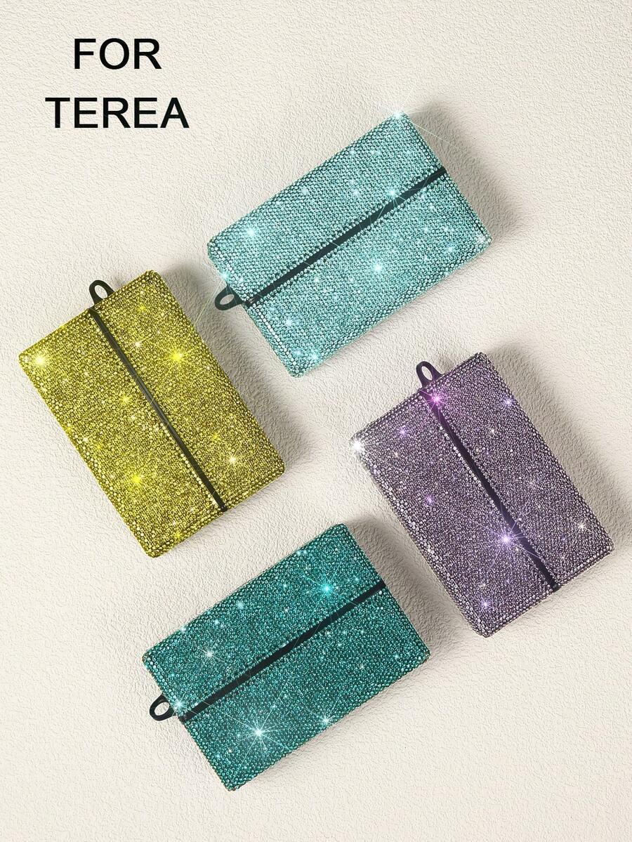 1pc Exclusive Luxury Rhinestone Studded Protective Case For TEREA, Fully Covered With A-Grade Artificial Diamonds For Sparkling Glamorous Effect, Suitable For TEREA, IQOS ILUMA, Best Used In Bright Lighting Environments