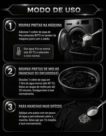 Percarbonato De Sodio Para Roupas Pretas E Escutas Revitaliza A Cor Não Desbota - Em pó - Visão 5