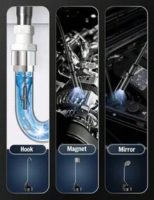 Endoscope Inspection Camera,Borescope Camera, 5m/10m Semi-Rigid Snake Endoscope For Car Engine Drain Pipe Air Conditioner Mechanical Internal Inspection - ±0.1 pH - View 5