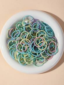 100/50/20pcs Girls Spring Color Hair Ties Hair Accessories Sweet Cool Korean Princess Style All-Match Versatile Non-Damaging Hair Accessories For Daily Use - Multicolor - View 4