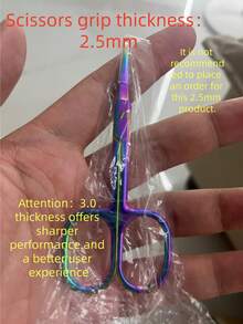 6pcs/5pcs/4pcs/3pcs/2pcs/1pc Upgraded Portable Multi-Function Stainless Steel Cuticle Cutter Set, Manicure Set, Exfoliating Scissors, Sharp Curved Design, Suitable For Trimming Eyebrows, Nose Hair, Eyelashes, Removing Dead Skin, Exfoliating Hand And Foot Care Beauty Tools, Manicure Supplies, Essential For Students Back To School Dormitory, Travel Essentials, Manicure Salon Supplies (3.0mm Thickness, Sharper, Better User Experience) - Multicolor - View 14