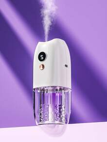 1 máy khuếch tán tinh dầu siêu âm cao tần treo tường 50ml, điều chỉnh nồng độ hương thông minh 5 cấp, chất liệu nhựa ABS, màu trắng, thiết kế viên nang bo tròn, dạng đứng để bàn, khử mùi phòng tắm, máy làm thơm không khí điện yên tĩnh - Kiểu tối giản - Xem 4