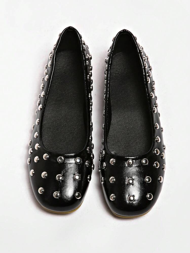 2026 Spring/Summer New Women's Bow Decor Ballet Flats - Black - View 5