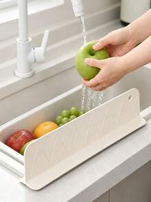 1/2pcs Water Splash Guard Strip, Flexible Silicone Water Barrier, Detachable Splash Guard, Suitable For Kitchen Sink Countertop And Wash Basin - Multicolor - View 2