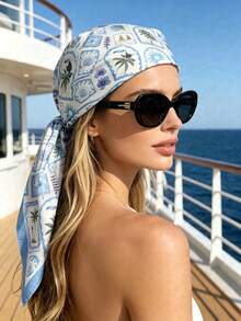 1 Elegant Daily Street Women's Headscarf, Waist Accessory, Beach Towel, Temperament Headband, Suitable For Daily Wear - Multicolor - View 10