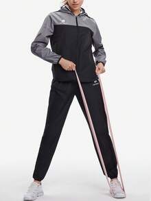 HOTSUIT Women's Weight Loss Sauna Sweat Suit, Long Sleeve Zipper Jacket + Jogging Pants, Suitable For Fitness And Daily Exercise - Dark Grey - View 3