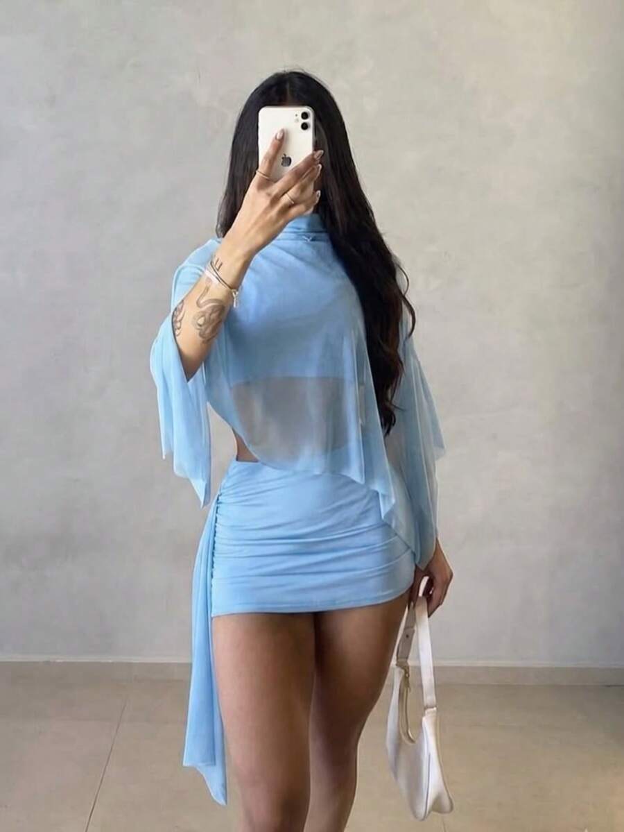 Women Two-Piece Outfits - 淡藍色 - 查看 1