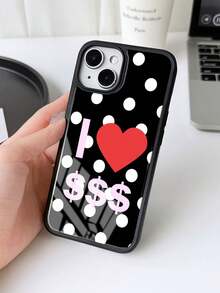 1pc Sweet & Cool Dollar Sign Money-Making Fun American Pattern Glossy Film Full Coverage Hard Phone Case Compatible With Samsung/ 11/12/13/14/15/16/17 Pro Max - Multicolor - View 1