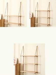 Bohemian Style Wall Shelf 1/2/3/4 Tier Design, Suitable For Indoor Plants, Books And Home Decor - Multicolor - View 6
