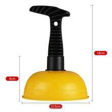 Drain Pump, Toilet Plunger, Manual Pipe Cleaning, Sturdy And Durable, Strong Suction, Lightweight And Detachable - Toilet Plunger - View 3