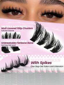 252 عنقود رموش اصطناعية DD Curl كثيفة بتأثير عين القطة 100D سميكة وهشة، رموش فردية كبيرة السعة، رموش مختلطة الطول كثيفة وهشة، رموش واقعية مقسمة ذاتية التطبيق، رموش ناعمة متعددة الطبقات كثيفة أساسية للسفر والمواعدة، هدية للنساء - DD - مشاهدة 6