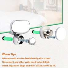 2-4PcsMirror Glass Clips Mirror Wall Holder Clips Mirror Glass Hanging Bracket Glass Mounting Round Clips In Bathroom Mirror Fix Kit Set - A - View 10