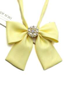 1pc Square Collar Bow Tie Suitable For Shirts, College Style, Daily, Party, Gift, Streetwear - Multicolor - View 22