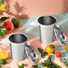 2/1pc Tea Strainer, Equipped With Dual Handles Durable Mesh Filter, Suitable Size, Easy To Grip, Large Capacity, Ergonomic Design, Suitable For Loose Leaf Tea - Multicolor - View 13