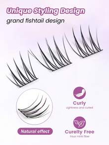 MAANGE 60 Clusters C-Curl Cat Eye Sexy Single-Stem Faux Eyelashes, Cat Eye Fox Style False Lashes, Glue-Free Easy Wear, Elongate Eye Tail And Enlarge Eyes, Loose Segmented Natural False Eyelashes, Beginner Friendly, Reusable, Single Lash Clusters, Lash Clusters, Single Stem Lashes, False Eyelashes, Eyelashes - C - View 11