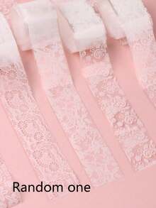 1/2pcs Random White Lace Floral Square Frame Transfer Paper (Non-Adhesive) - White - View 7