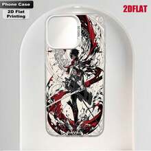 [24h Versand aus DE/FR/ES] Handyhülle - 2D Flache Hülle:   Schwarz Weiß Rot Silber IMD-Druck Kompatibel mit iPhone 17 Pro Max/17 Air/17 Pro/16/15/14/13/12/11/X und mehreren Serien, Y2K Millennium Stil, Eleganter Leichter Premium-Luxus. - Abbildung 1 Stück - Übersicht 3