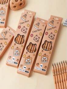 3支/12支/36支水豚鉛筆套裝，創意吸睛學生文具學習鉛筆組，隨機顏色與款式（12，開學第一天） - 彩色 - 查看 1