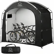 Storage Sheds - Cabin for 2-3 Bicycles, Black - View 1