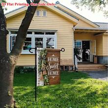 1pc 2D Garden Flag, Home Style Warm Design Garden Flag - Single-Sided Print, Durable Polyester Material, Suitable For Home And Yard Outdoor Decoration, Holiday Atmosphere Decoration, Size 11.8x17.7 Inches, Flag Pole Not Included - A - View 7