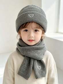 Winter Korean Style Knitted Beanie, Baby Hooded Hat, Unisex Kids Warm Wool Hat - Multicolor - View 4