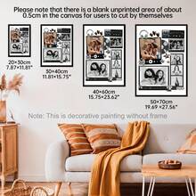 1pc Best Friend Gift Photo Collage Template Customized Wall Art, Editable Art Print Customized Poster, Suitable For Room, Bride Gift, Personalized Best Friend Birthday, Home Decor, Photo Customization, Customizable Item, Optional Frame - Multicolor - View 5