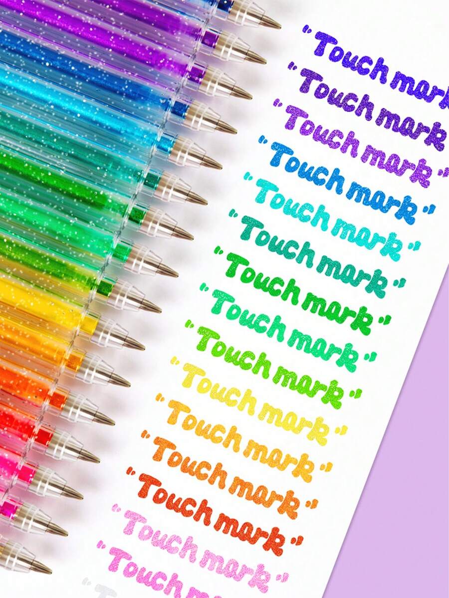 8-48 Colors Glitter Gel Pens, Glowing, Shiny, Fluorescent, Silver, Shimmering, Color-Changing Pigment, Professional Pearl Glitter Fluorescent Markers, Suitable For Handmade Crafts, Note-Taking, Back To School Essentials - Multicolor - View 1