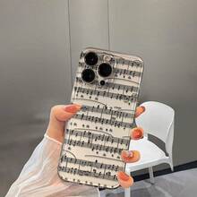 NcmRyu Black Musical Note Phone Case, Made Of TPU Material, With Anti-Drop Function; This Phone Case Is Compatible With Apple 17, 16, 15, 14, 13, 12, 11 Pro Max And Various Series Models. It Features Waterproof, Anti-Drop And Anti-Scratch Functions - White - View 3