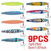 9Pcs 5g To 20g Metal Lure Streamlined Long Casting Sinking Spoon Bionic Fish Skin High Carbon Steel Feather Hook Shore Casting All Waters Bass Mackerel Trout - Multicolor - View 13