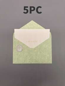 5pcs/Set Envelopes/Romantic Love Letter Writing/Invitation/Thank You Card Set/Wedding Party Invitation/Vintage Blessing Message Card - Blending - View 6