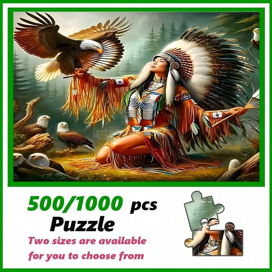 500pcs/1000pcs Adult Large Puzzle Gift, Family Interactive, Puzzle DIY Home Decor, Premium Family Fun Puzzle Designed For Birthday, Valentine's Day, Mother's Day, Thanksgiving, Easter, Halloween, Christmas, Gift Giving, Highly Favored By Puzzle Enthusiasts - Multicolor - View 1